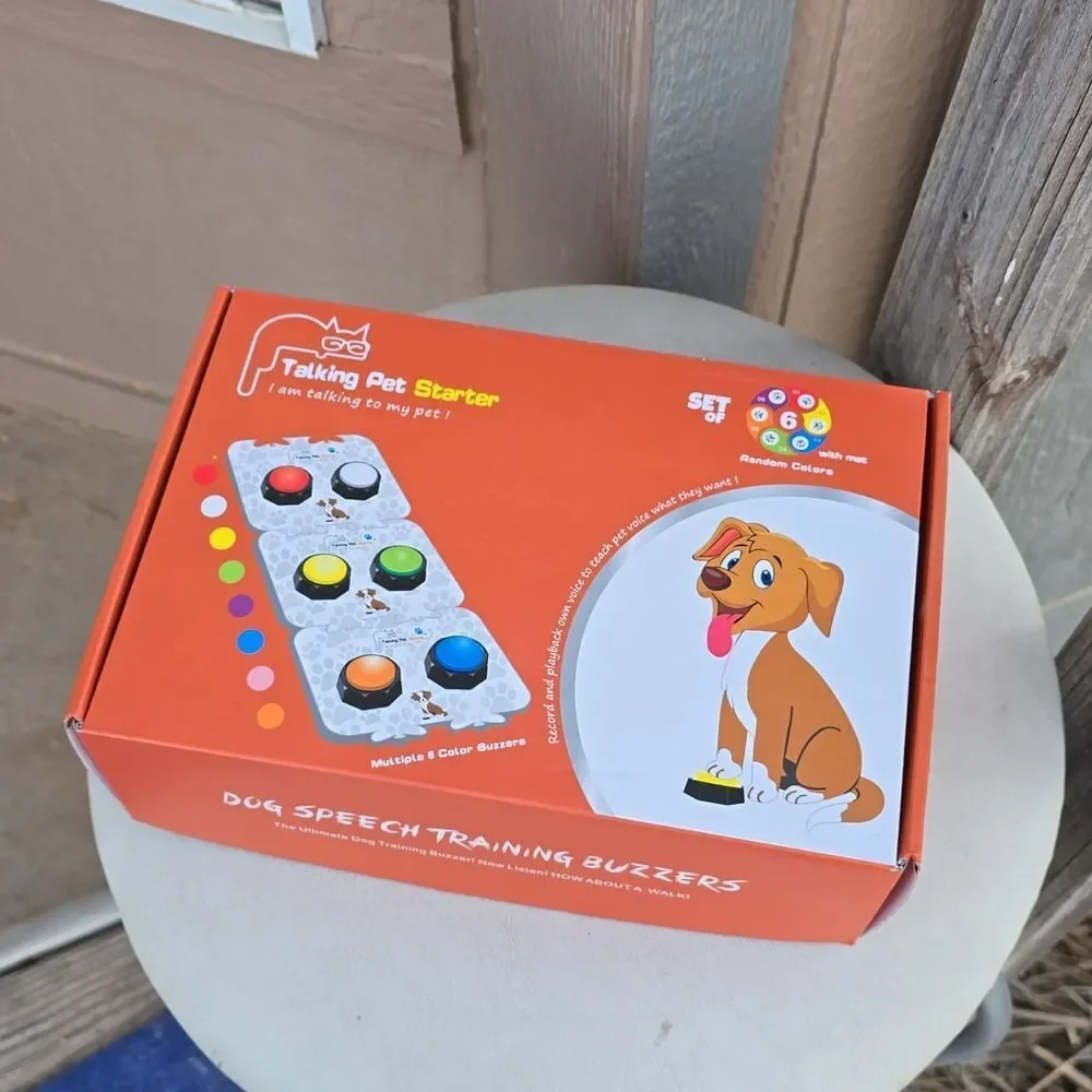 Recordable Dog Buttons for Communication set 6, DOG TRAINING PRACTICE! ZWMBYN